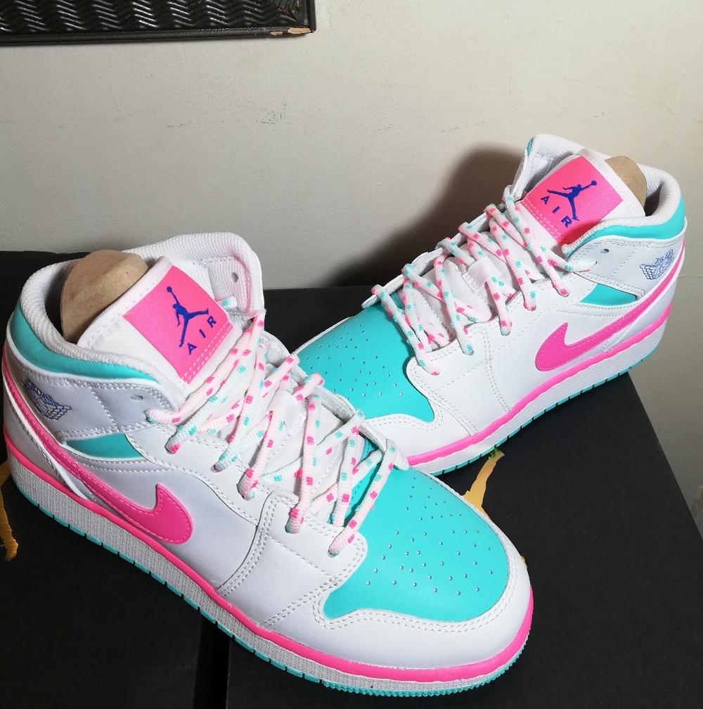 AIR JORDAN 1 MID M*U*L*T*I*C*O*L*O*R* WOMEN US SIZE6.5 BRAND NEW IN BOX - Picture 9 of 14